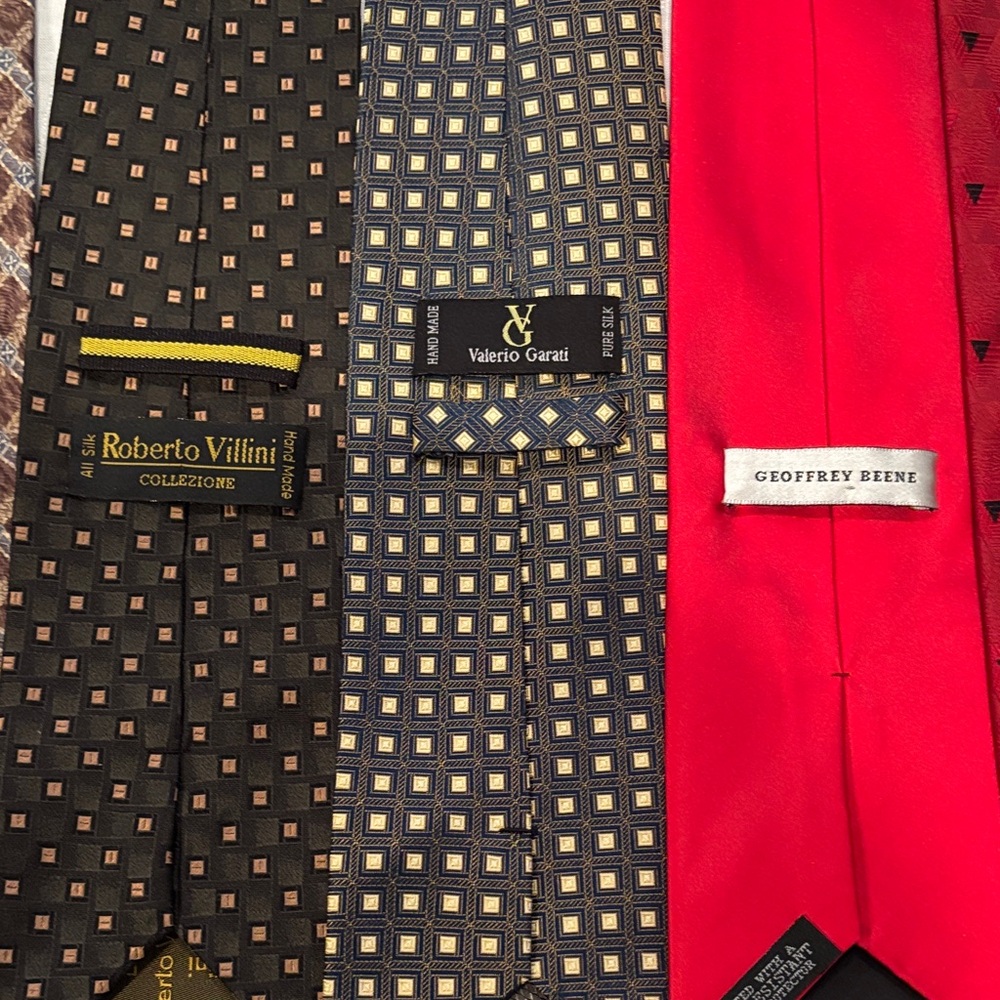 Men's Red Solid & Patterned Ties - Pack - image 6